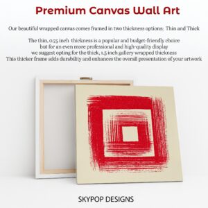 Red Square Spiral Art