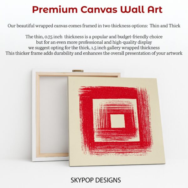 Red Square Spiral Art