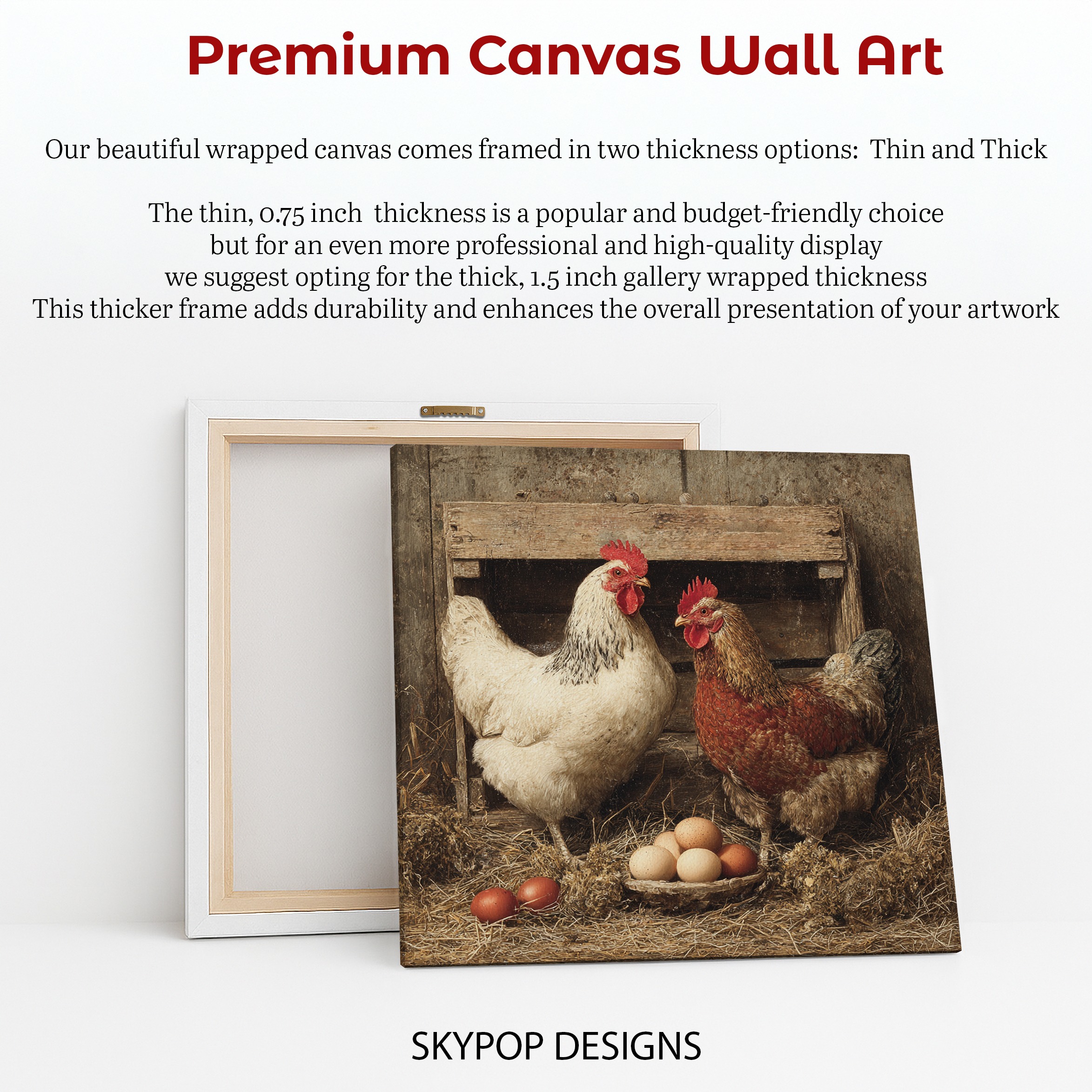 6.jpg Rooster and Chicken Art