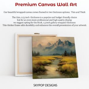Mountain Stream Landscape Art