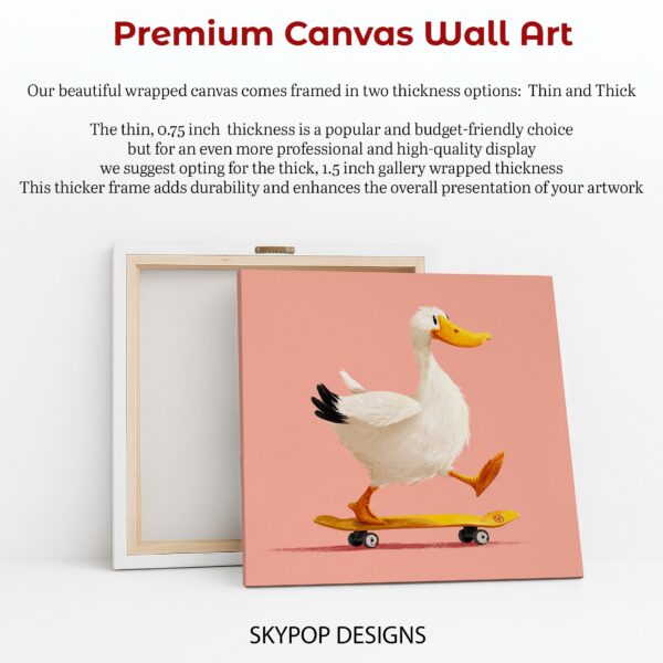 Duck Skateboarding Art