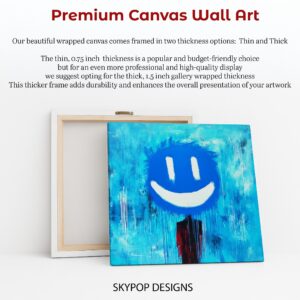 Blue Smiley Face Art