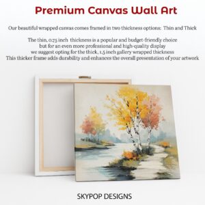 Autumn Birch Trees Art