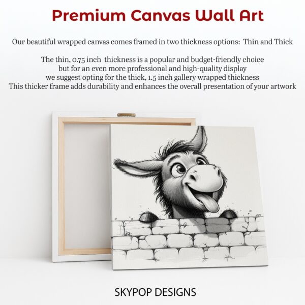 Donkey Peeking Art