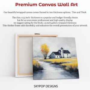 Autumn Farmhouse Stream Art