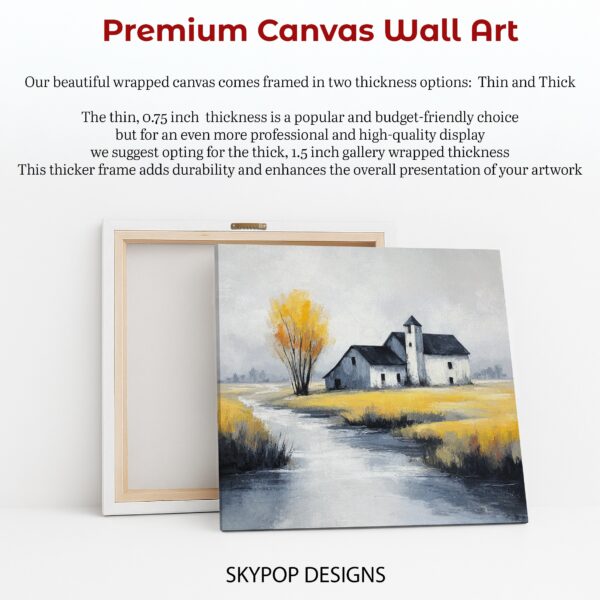 Autumn Farmhouse Stream Art