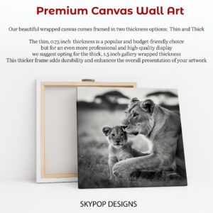 Lion Mother and Cub Art