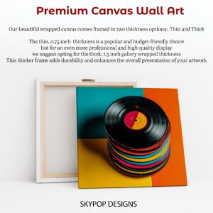 Vinyl Record Stack Art
