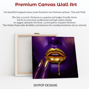 Golden Lips Art