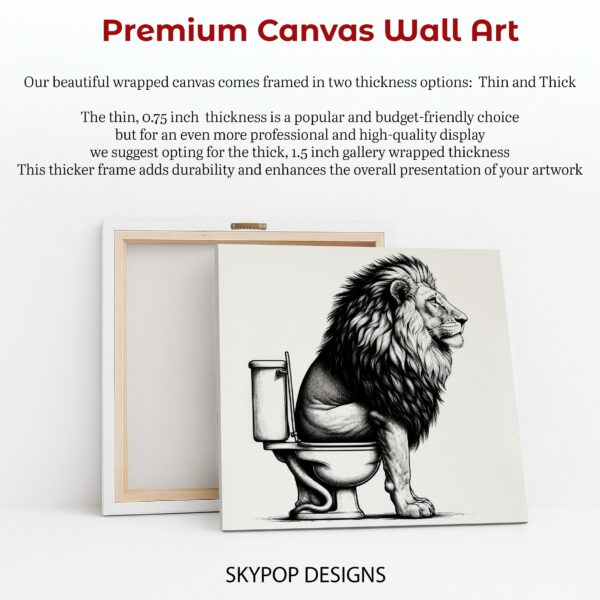 Lion on Toilet Art