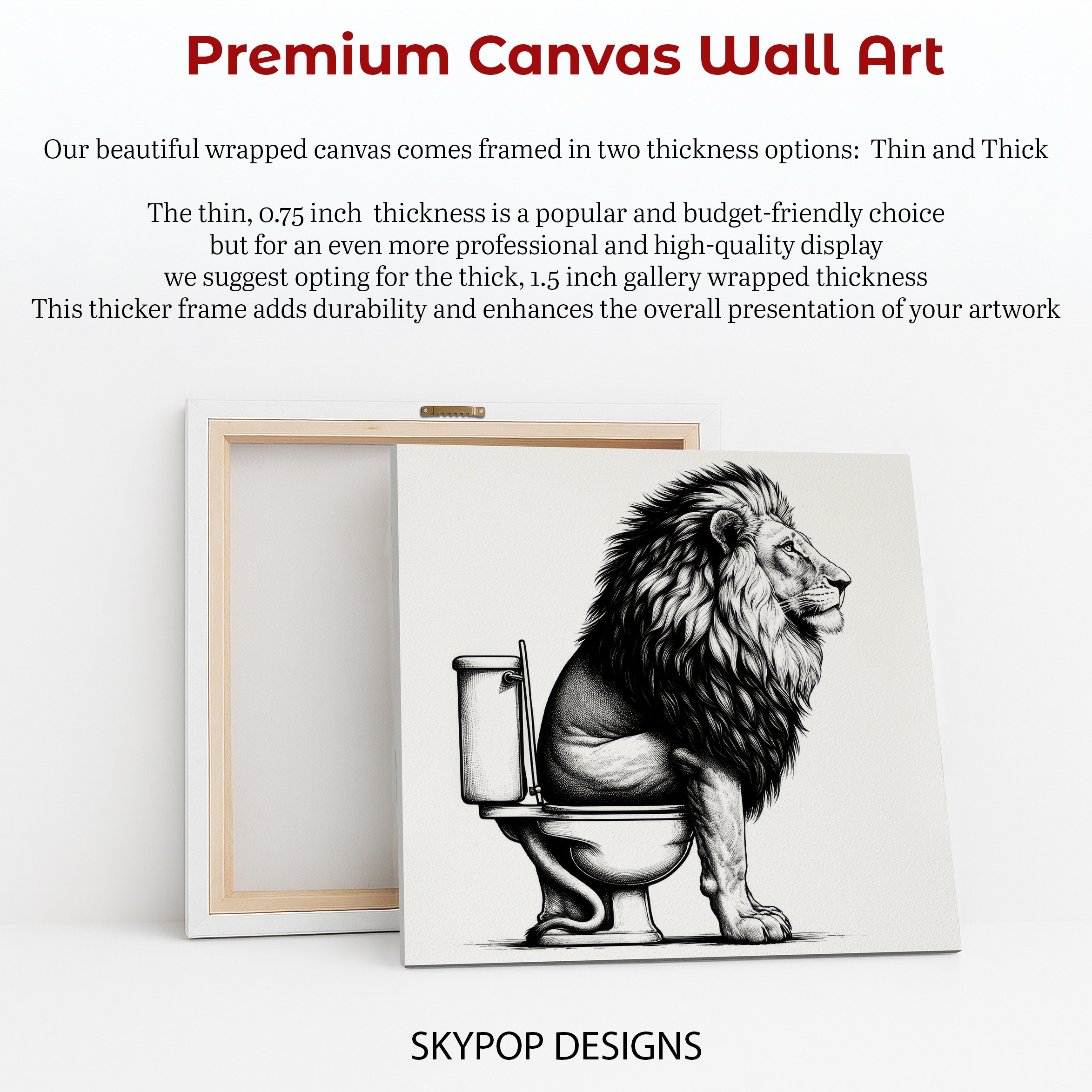 6.jpg Lion on Toilet Art