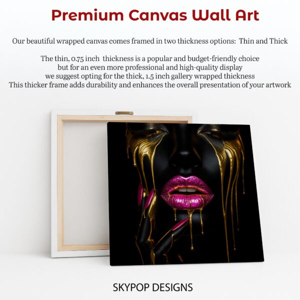 Liquid Gold Lips Art