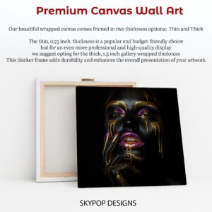Golden Drip Face Art