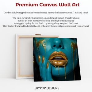 Golden Lips Art