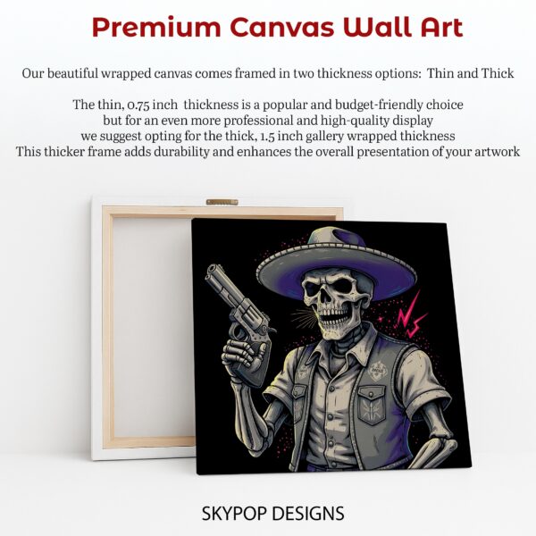 Gunslinger Skull Art