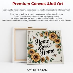 Sunflower Home Sweet Home Art