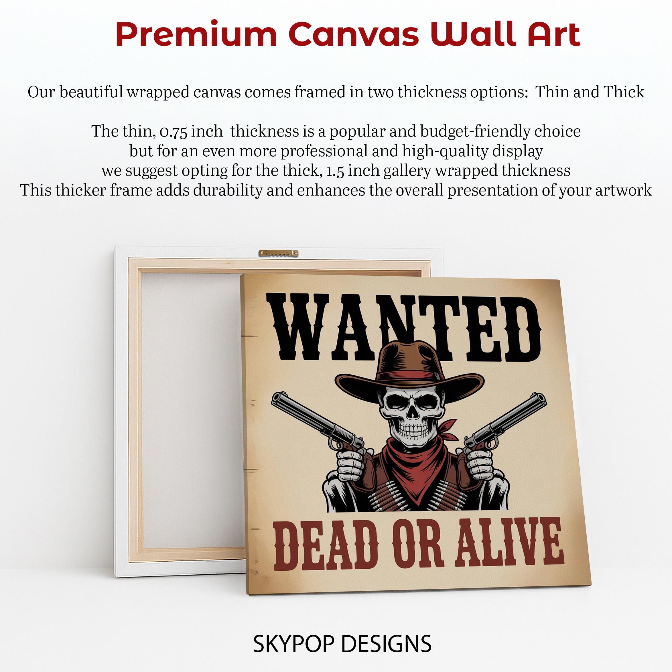 6.jpg Wanted Cowboy Skull Art