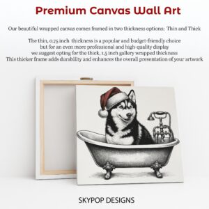 Siberian Husky Bath Art