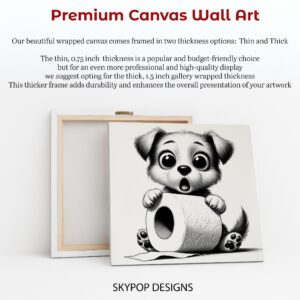 Puppy Toilet Paper Art