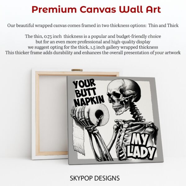 Skeleton Toilet Paper Humor Art