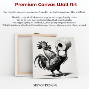 Rooster Toilet Paper Art