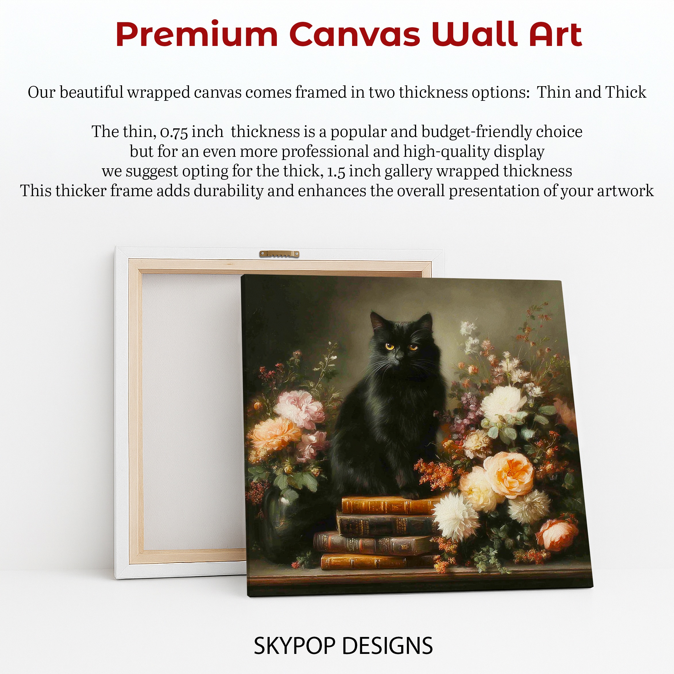 6.jpg Black Cat Floral Books Art