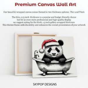 Panda Christmas Bath Art