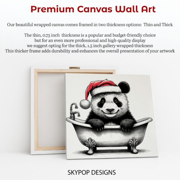 Panda Christmas Bath Art