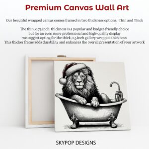 Lion Christmas Bath Art