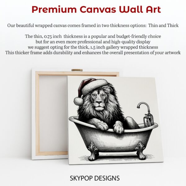 Lion Christmas Bath Art