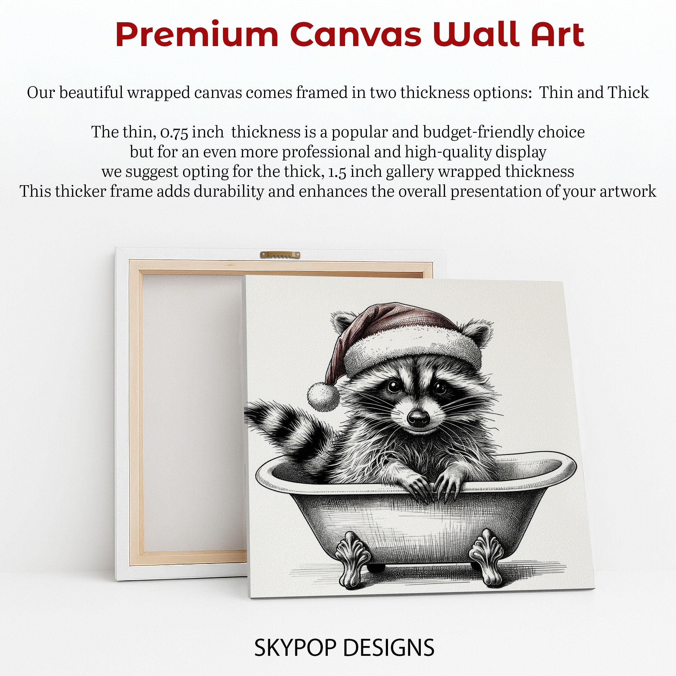 6.jpg Raccoon Christmas Bath Art