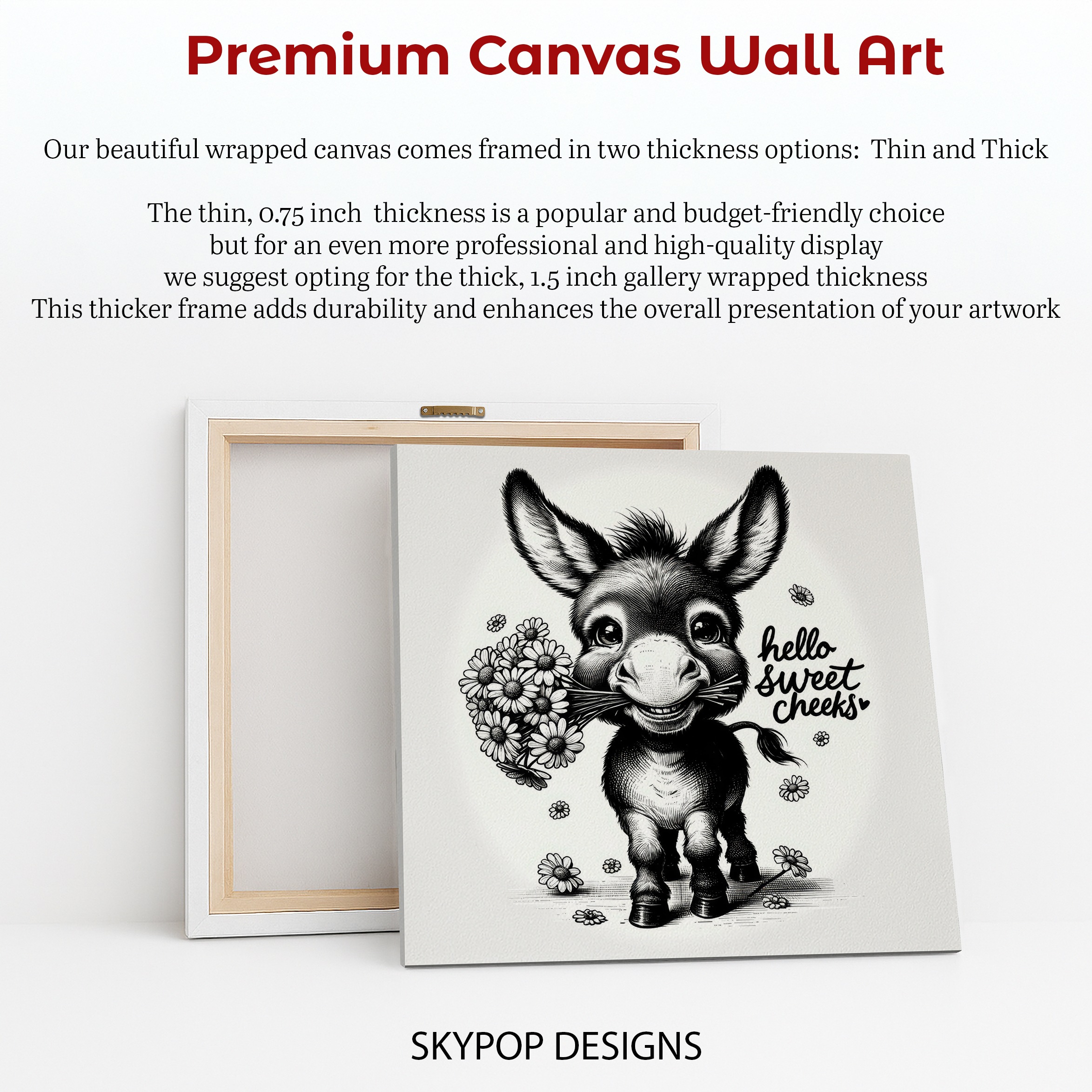 6.jpg Donkey Holding Flowers Art