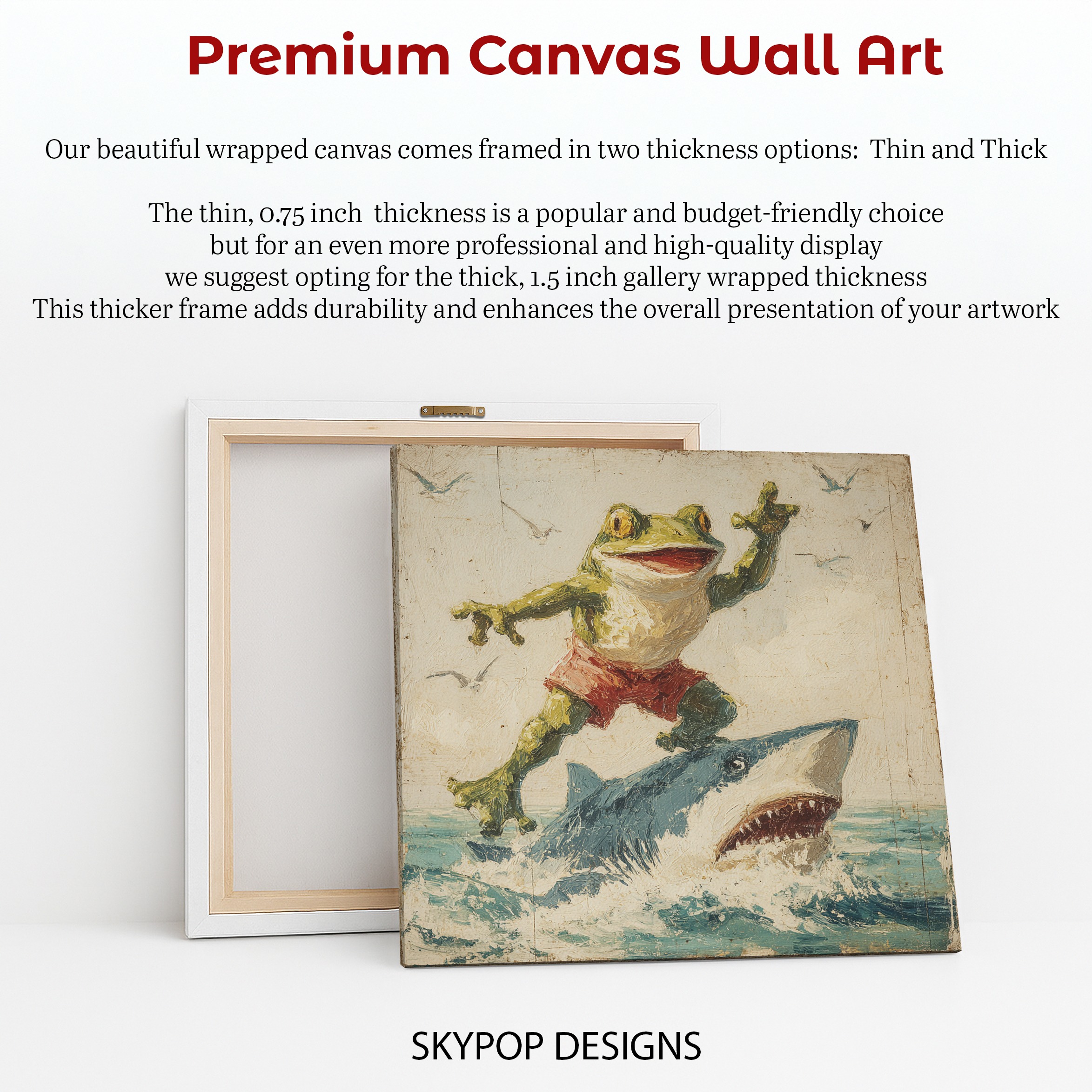6.jpg Frog Surfing Shark Art