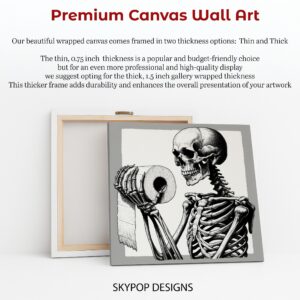 Skeleton Toilet Paper Art
