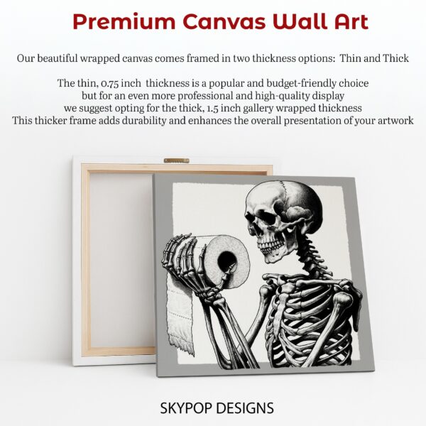 Skeleton Toilet Paper Art