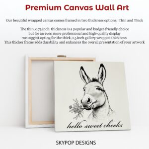 Donkey with Flowers Art