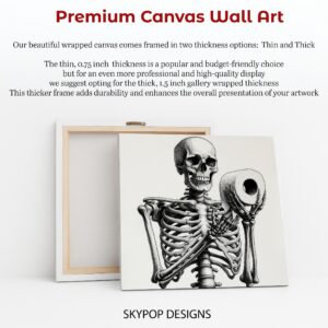 Skeleton Toilet Paper Art