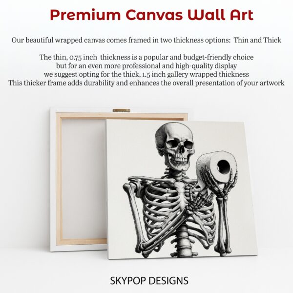Skeleton Toilet Paper Art