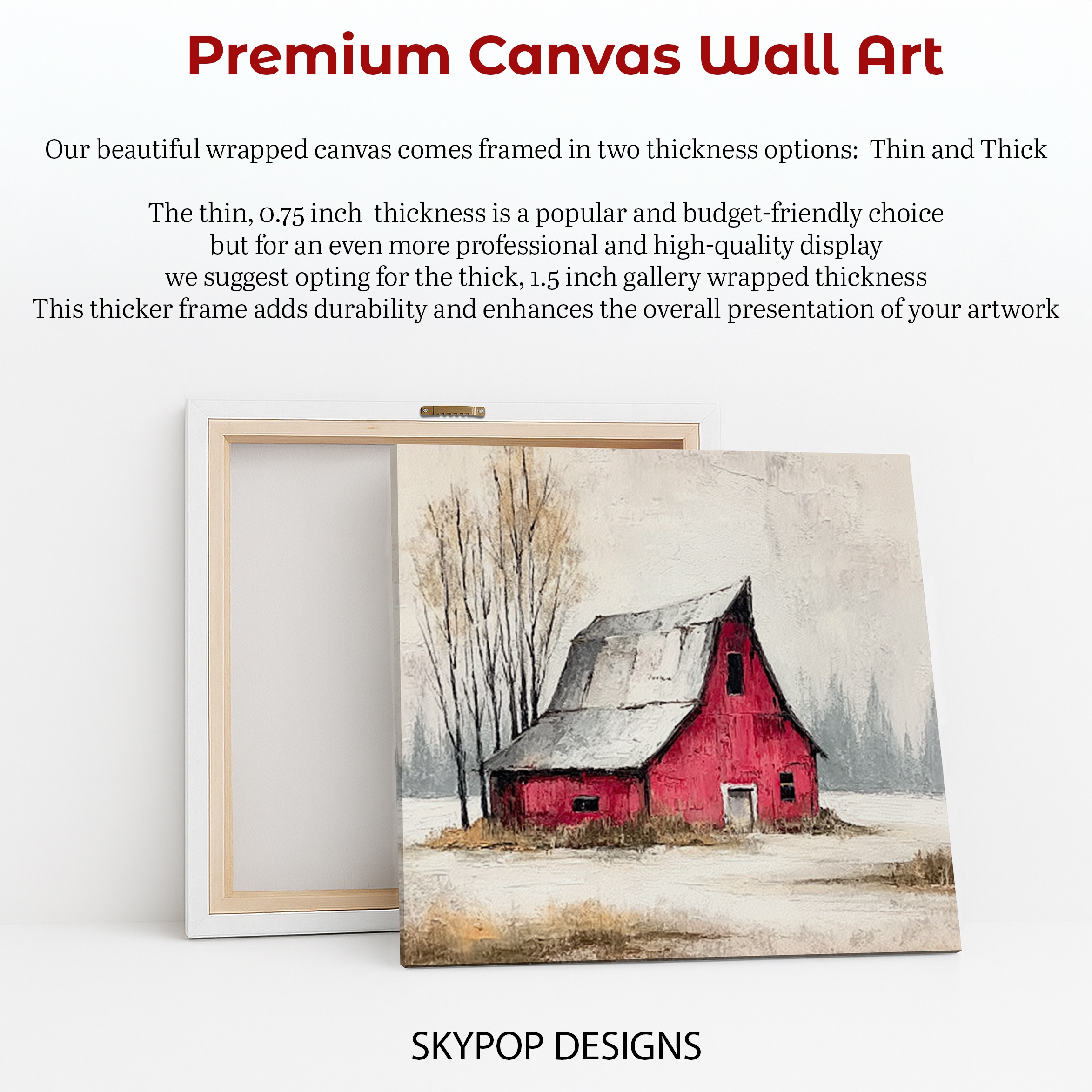 6.jpg Red Barn Winter Art