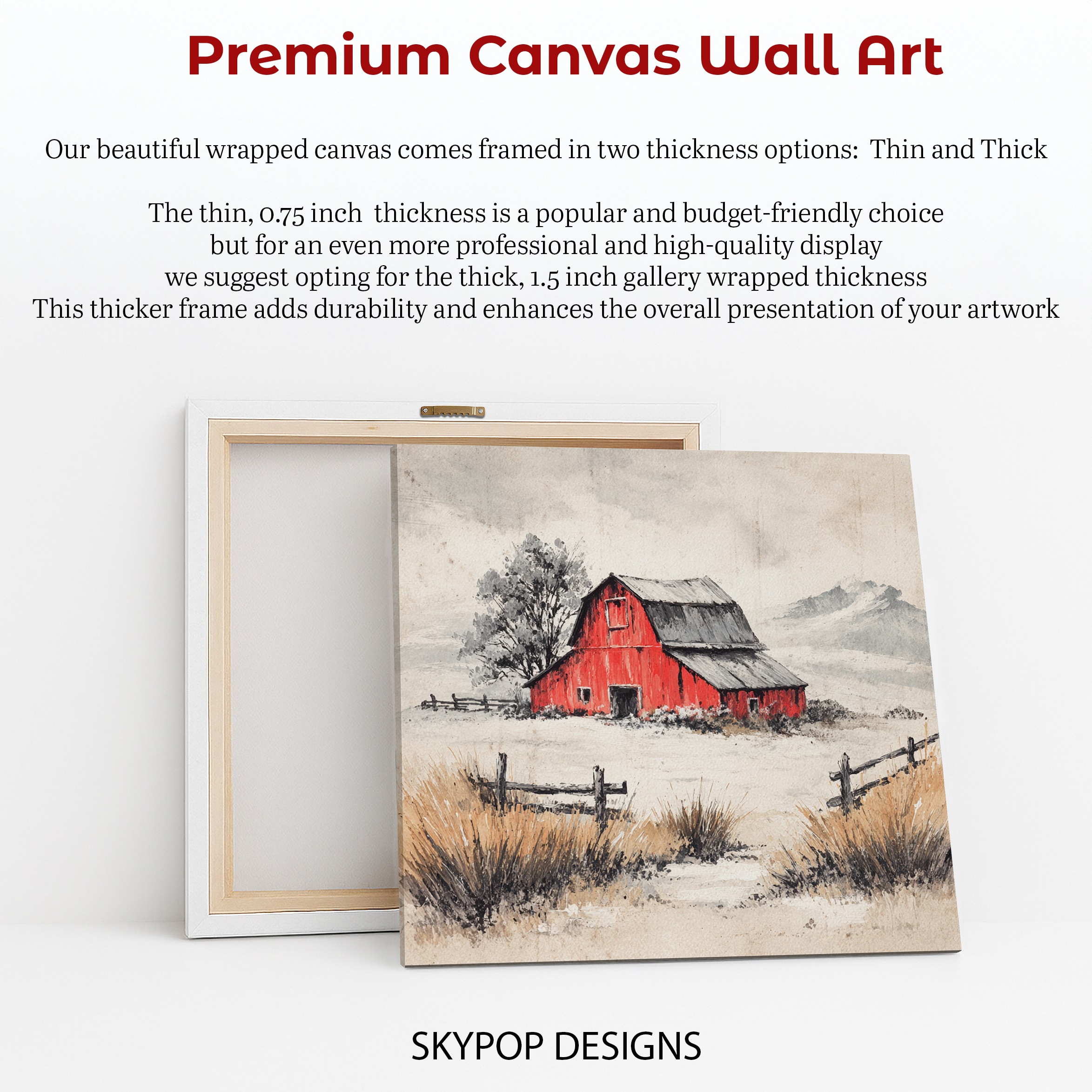 6.jpg Red Barn Landscape Art