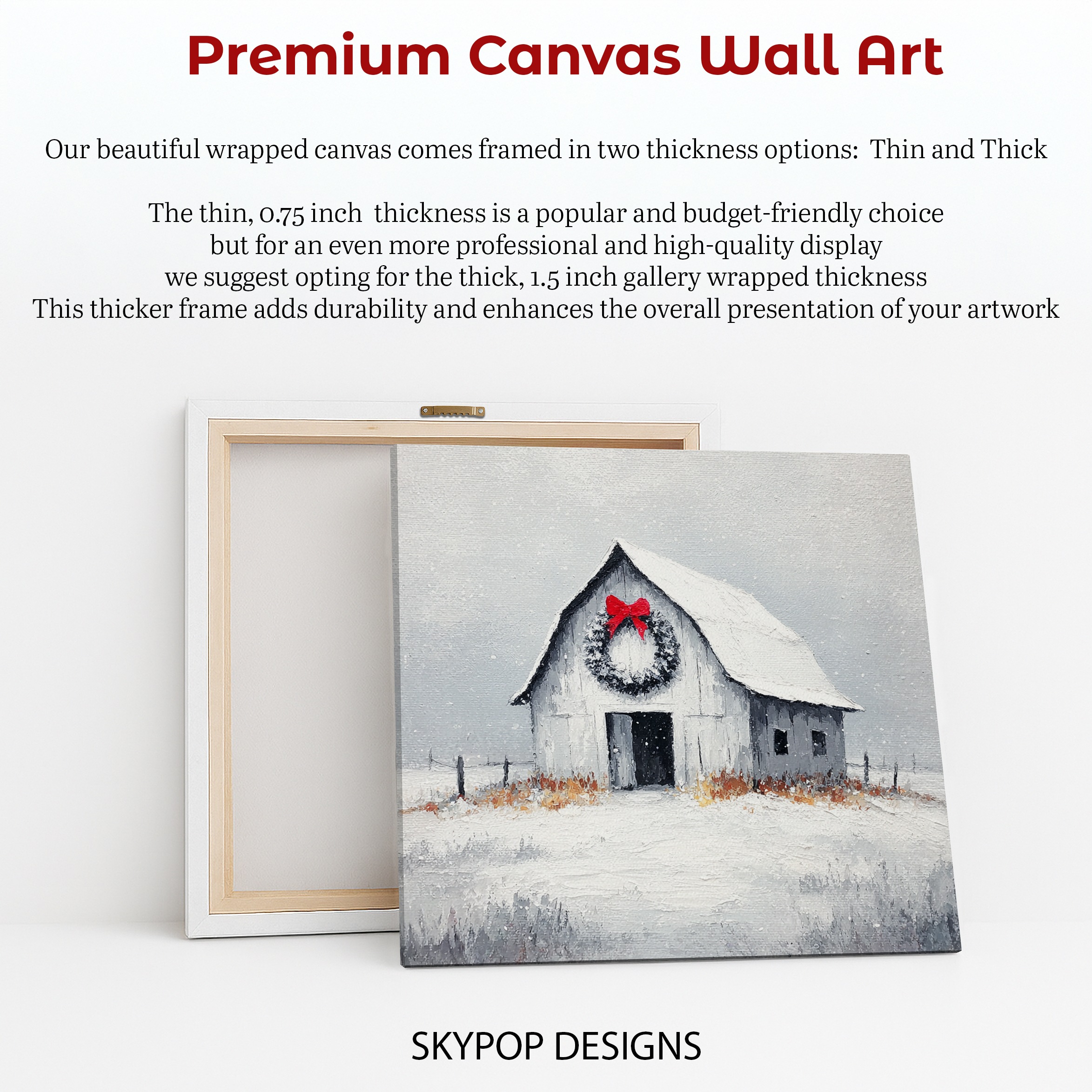 6.jpg Snowy Barn Christmas Art