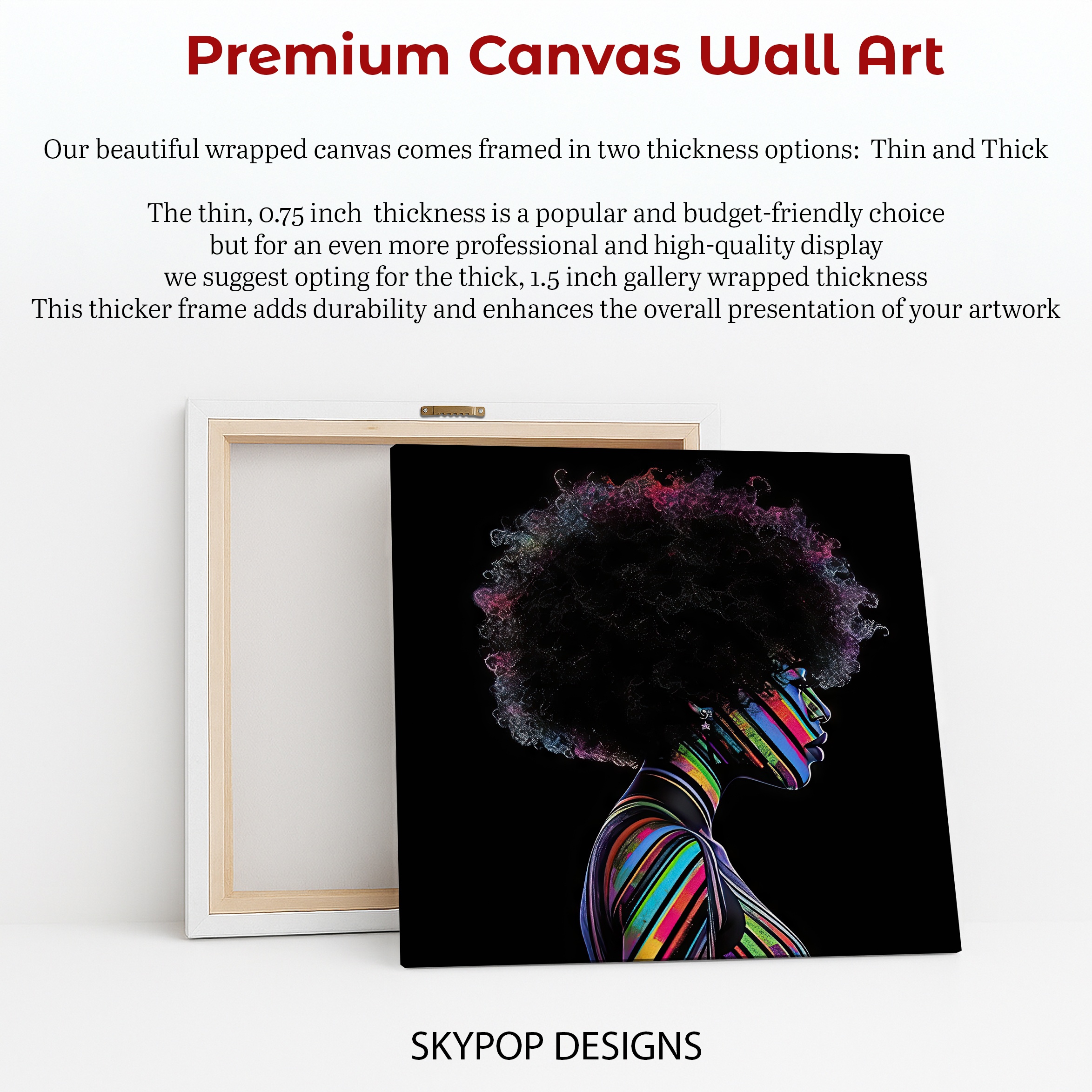 6.jpg Rainbow Streaks Afro Woman Art