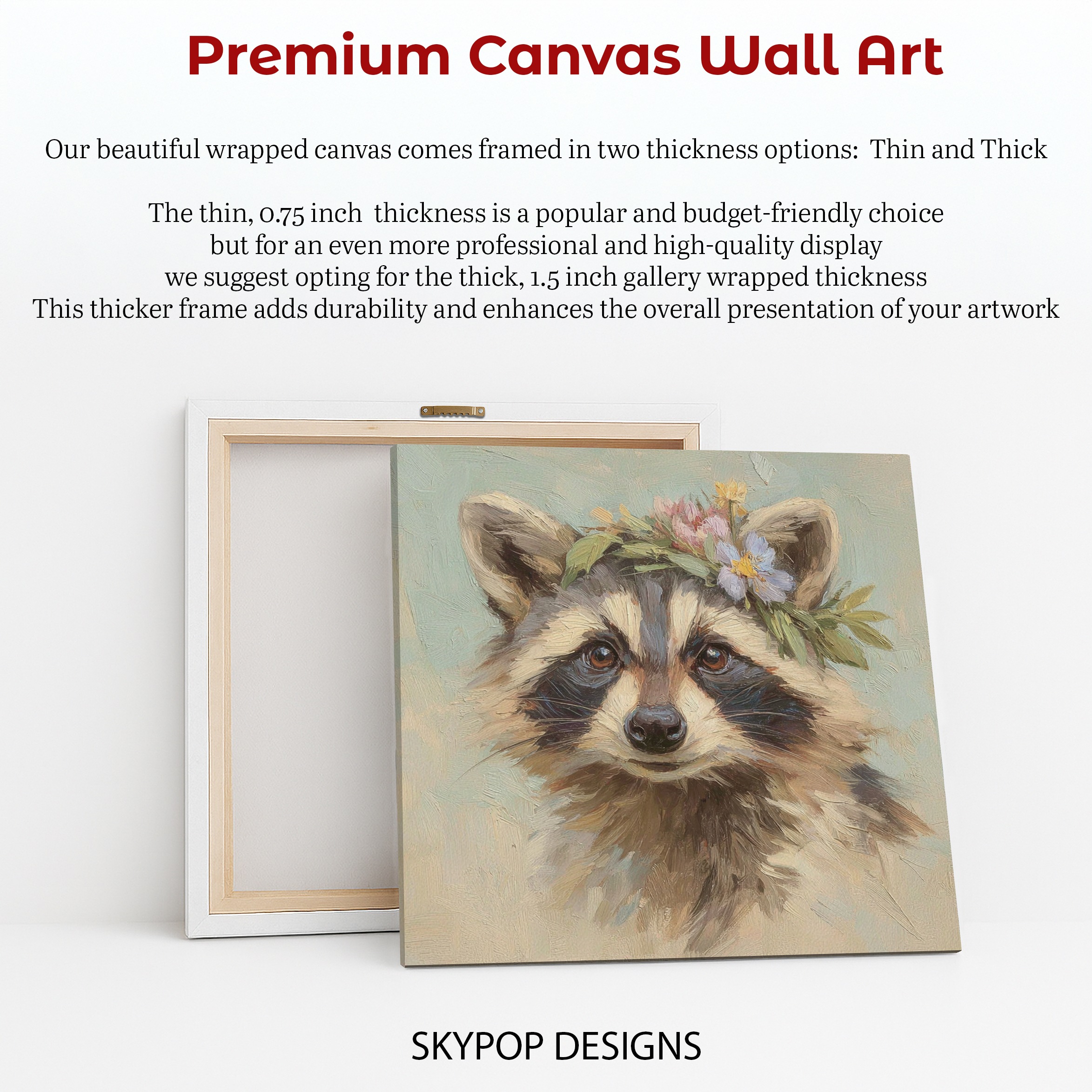 6.jpg Raccoon Flower Crown Art
