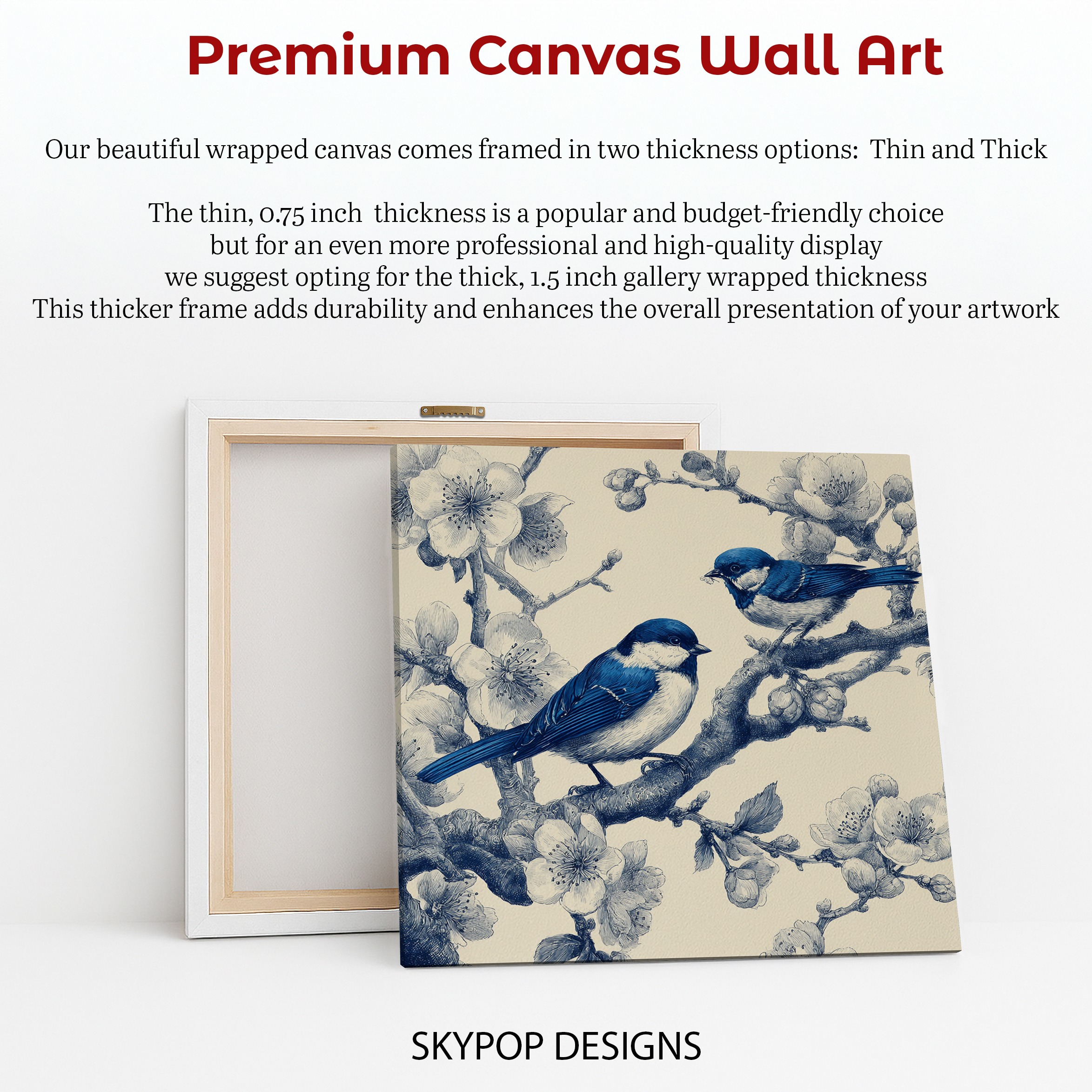 6.jpg Blue Birds Cherry Blossom Art