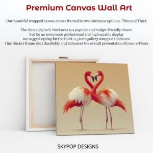 Flamingo Love Heart Art