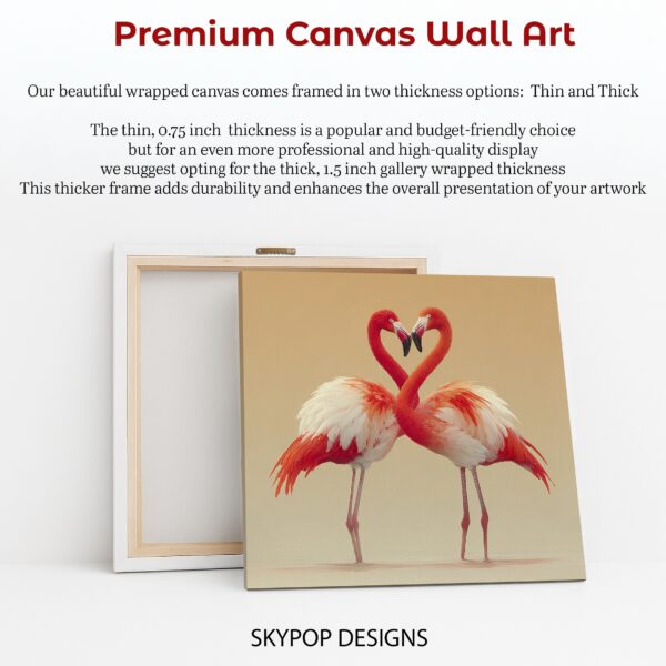 Flamingo Love Heart Art