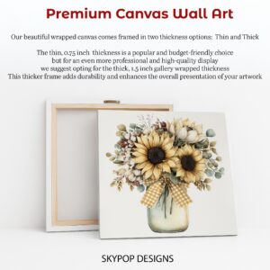 Sunflower Mason Jar Art