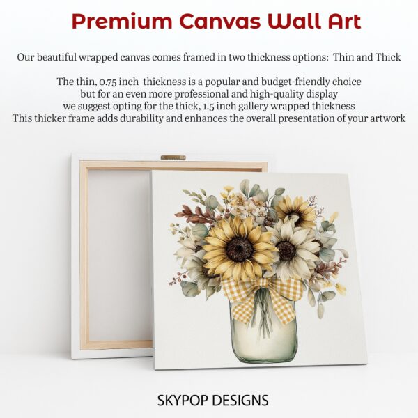 Sunflower Mason Jar Art