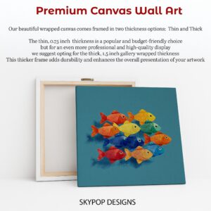 Colorful Fish School Art