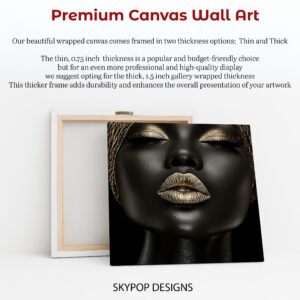 Golden Lips Portrait Art